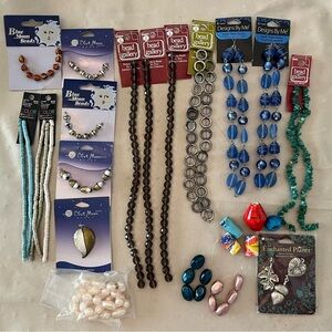 Assorted Jewelers Glass Bead Collection - Blue Moon and More